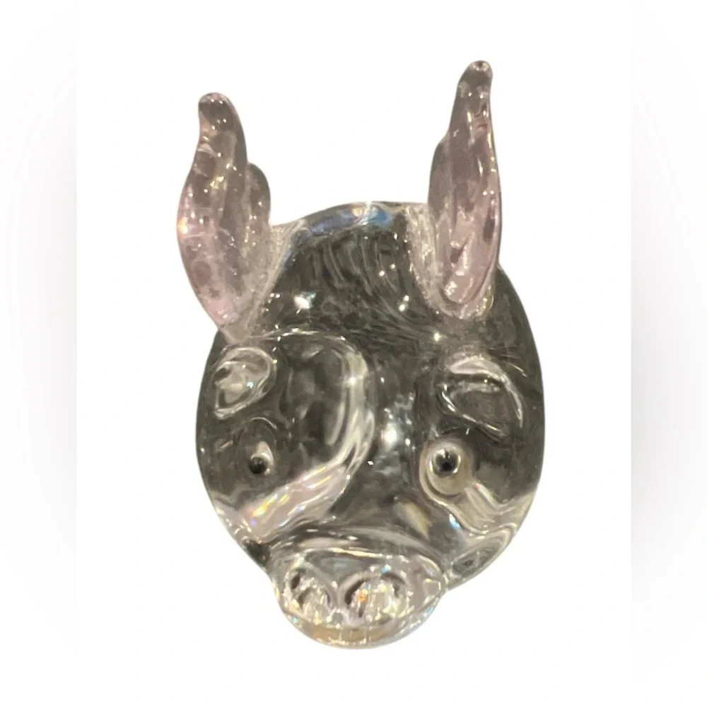 Pier 1 Imports Collectibles Penelope The Pig Mini Glass Pig With Pink Wings